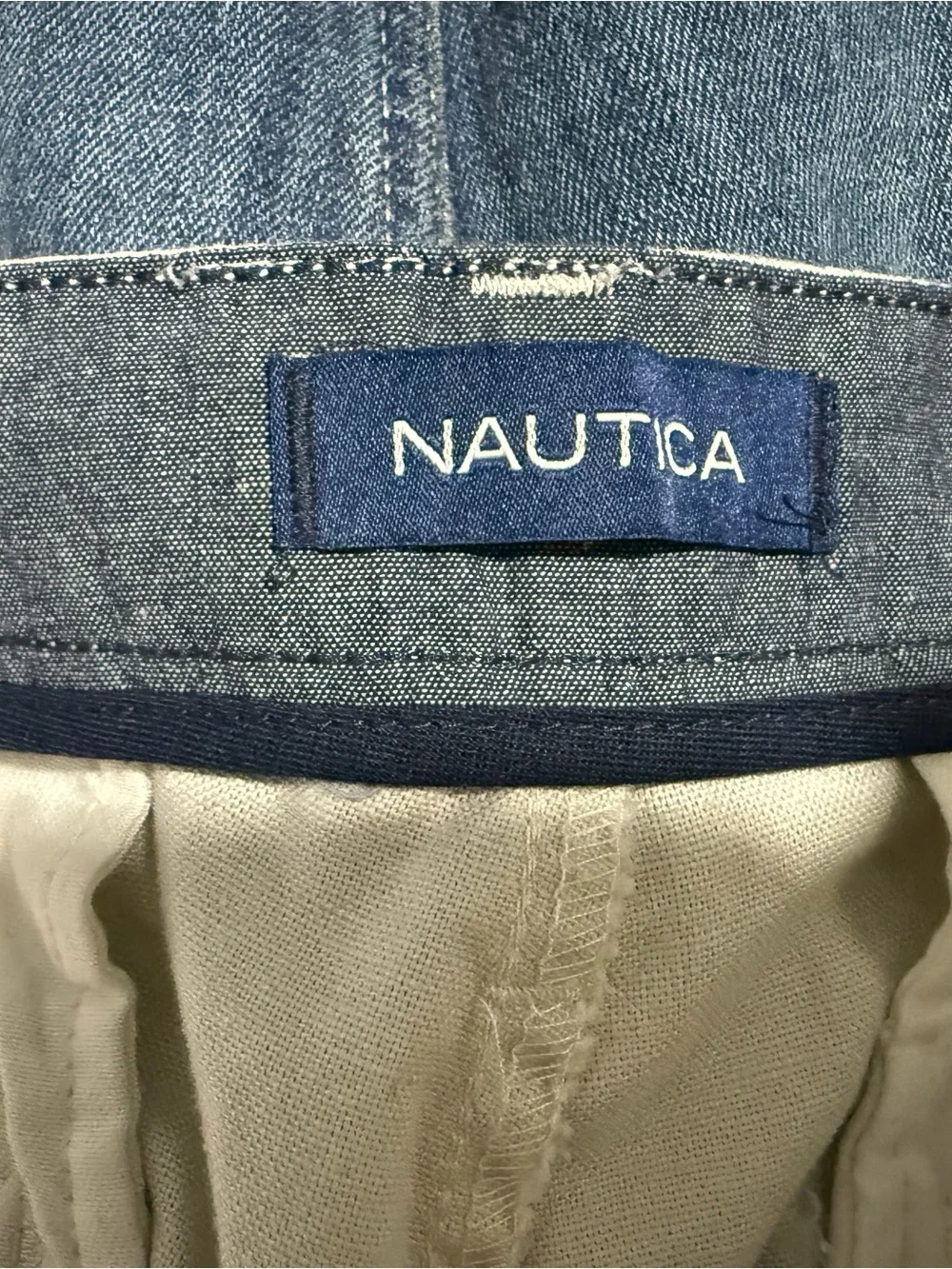 Nautica Blue Label on Light Cream Interior
